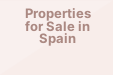 Properties for Sale in Spain