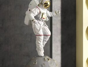 5% de descuento en Figura de astronauta sobre luna