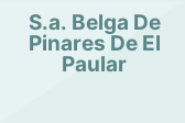 S.a. Belga De Pinares De El Paular