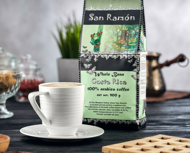 Café San Ramón. Distribuido en formatos de 250 y 900g