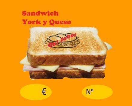 Sandwich York. York y queso