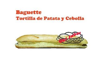 Baguette Tortilla. Tortilla de patata y cebolla