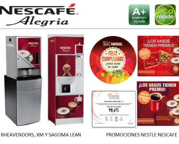 MAQUINAS NESTLE NESCAFE. Ofrecemos producto soluble marca: Nestlñe - Nescafé. Promociones de Regalo: Una taza café Nestlé. Una caja de bombones. Entre otros.