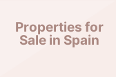 Properties for Sale in Spain