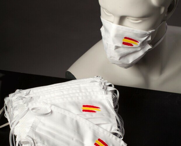 Mascarillas con bandera de España. Certificación en laboratorio LEITAT expte: IN-00639/2020-1