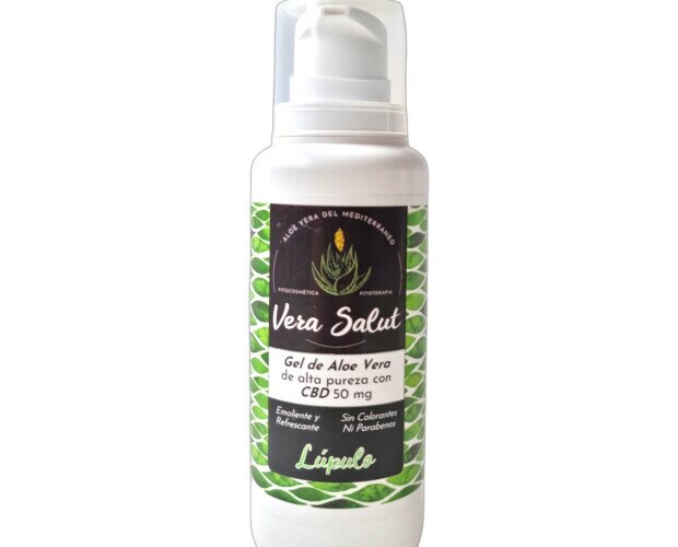 Gel Aloe Vera-Lúpulo. Gel de aloe vera puro (ecológico) con extracto de Lúpulo extremadamente hidratante.