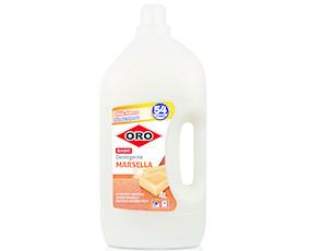 Detergente Marsella Oro Basic 54D 4L. Detergente líquido con Jabón de Marsella ideal para todo tipo de tejidos tanto en lavado a mano como a...