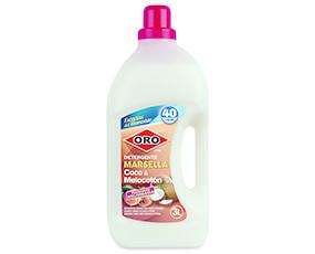 Detergente Marsella Coco Melocotón Oro. Detergente líquido con jabón de Marsella desarrollado en exclusiva para conseguir una sensación agradable...