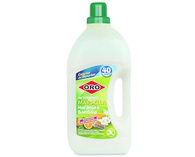 Detergente Naranja/Sándalo Oro 3L. Detergente líquido al jabón de Marsella con una fórmula exclusiva, que combina la dulzura del aroma a naranjas y...