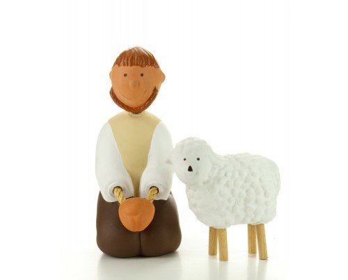 Figura de Pastor. Adorno pastor con oveja