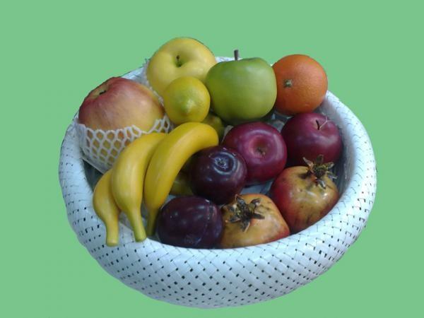 Frutas artificiales. Productos de decoración