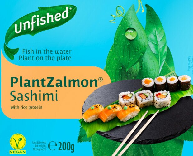 Sashimi vegano vegetal españa. Sashimi vegano distribuidor España unfished vegetal sushi vegano salmón atún vegetal