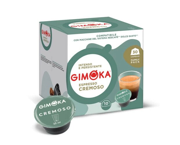 Pack 30 cápsulas Café Gimoka. Pack 30 cápsulas Café Gimoka Cremoso. A 0,197 €/cap.