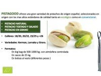 Frutos Secos Ecológicos. Oferta de pistacho ecológico y convencional.