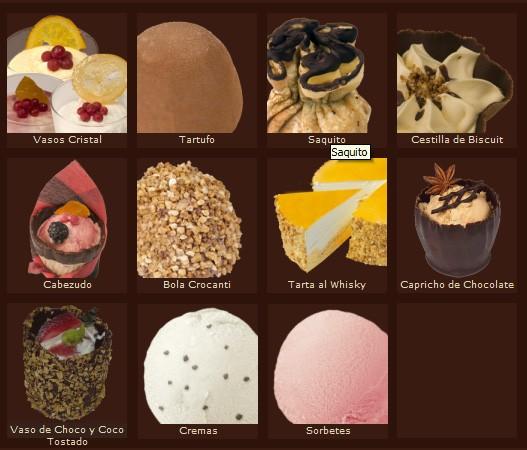 Cremas y sorbetes. Más de 100 sabores de helados, restauración