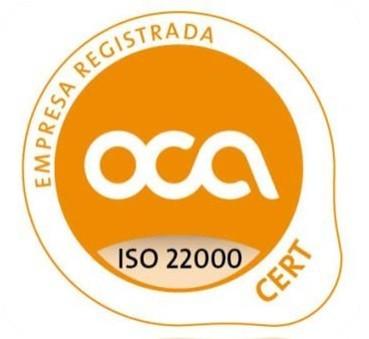 Certificados. Somos una empresa certificada, ISO 22000