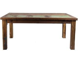 Kalmar Table. Mesa de comedor rectangular multicolor, fabricada en madera de mohogani