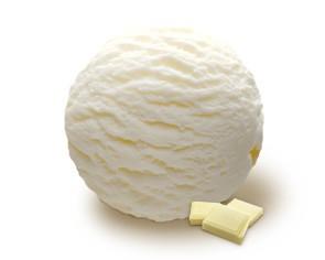 Chocolate blanco. Delicioso helado de chocolate blanco