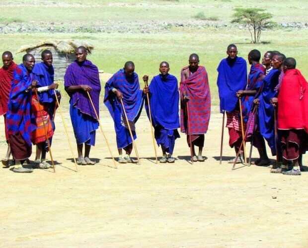 Guerreros Masai. Foto capturada en Tanzania, África