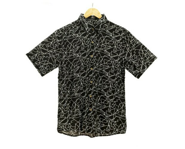 Black abstract outlines. Camisa de hombre Abstract Outlines