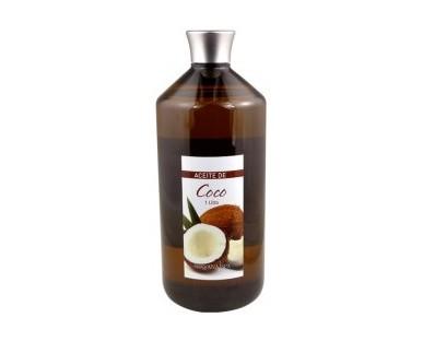 Aceite de Coco 1 L. Está recomendado para pieles secas o muy secas