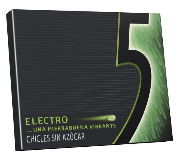 Chicles 5 Electro. Hierbabuena vibrante