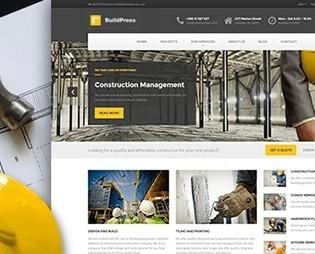 Template BuildPress. Una plantilla Web para el diseño de una Web para una empresa de construcción