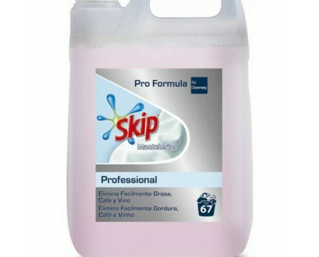 Productos de Limpieza. Detergentes Industriales para Ropa. Detergente líquido profesional 5L Skip PF Mantelerías