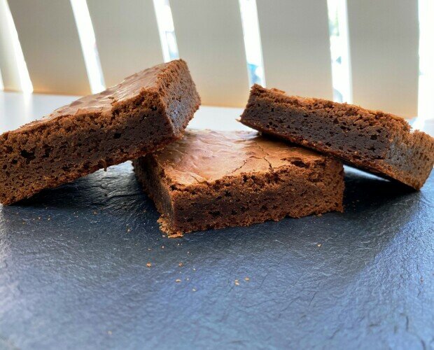 Brownie. Riquísimo dulce típico americano de chocolate