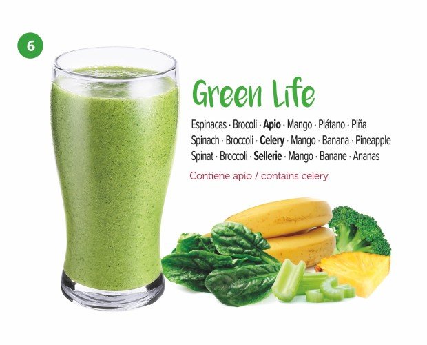 Green life. Deliciosa bebida verde energizante