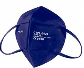 FPP2 AZULON. Máscara de protecció. Cada caja contiene 25 uds. Bolsas individuales selladas herméticamente