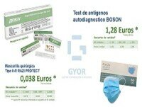 Test Covid19. Promoción: Test Antígenos BOSON Mascarillas quirúrgicas tipo II-R