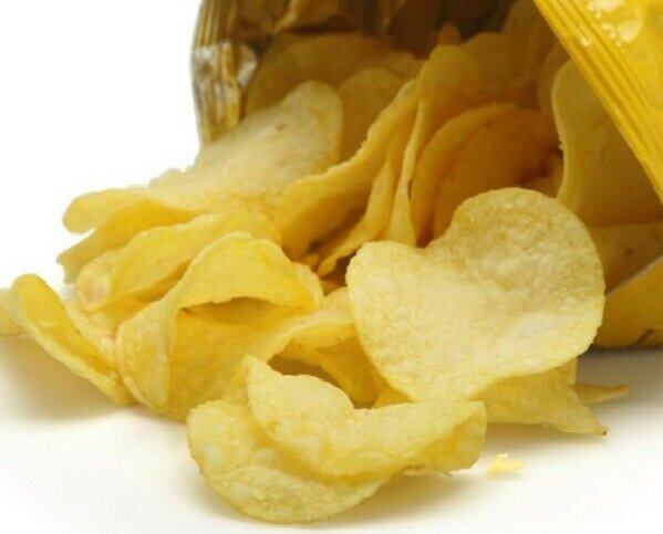 Patatas chips. Patatas crujientes y deliciosas