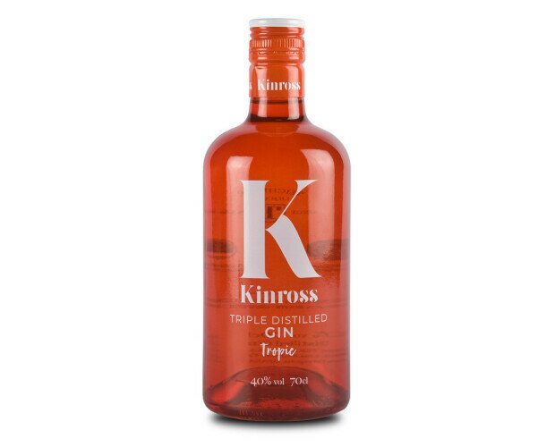 Kinross Gin Tropic. combinado con diferentes botánicos y frutas tropicales