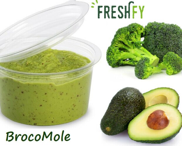 BROCOMOLE DIP`s  REFRIGERADO. Mezcla de aguacate y brócoli Delicioso, muy saludable para tomar a cualquier hora.