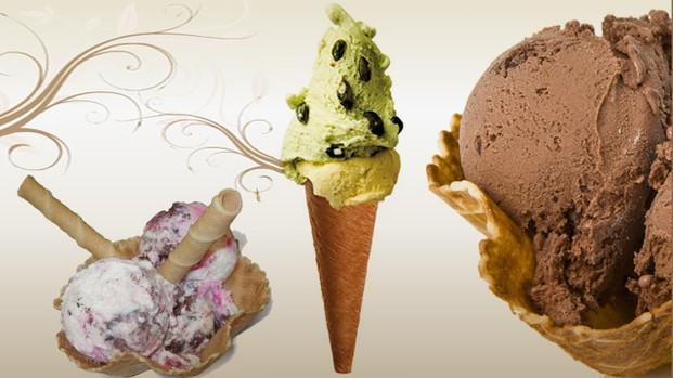 Variedad de sabores. Disfrute las cremas heladas artesanales