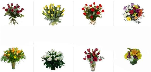 Flores. Variedad de flores, ramos y centros florales
