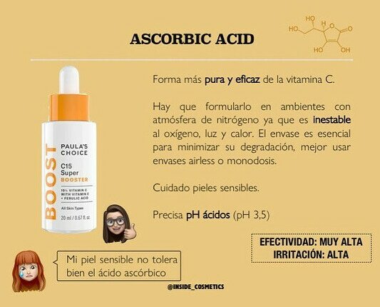 Ascorbic Acid. Fórmula más y eficaz de la vitamina C