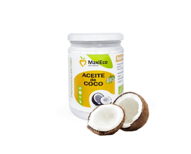 Aceite de coco MaxiEco 380ml. Aceite de Coco BIO 380 ml x 12 ud EXTRA VIRGEN Sin Refinar, Crudo