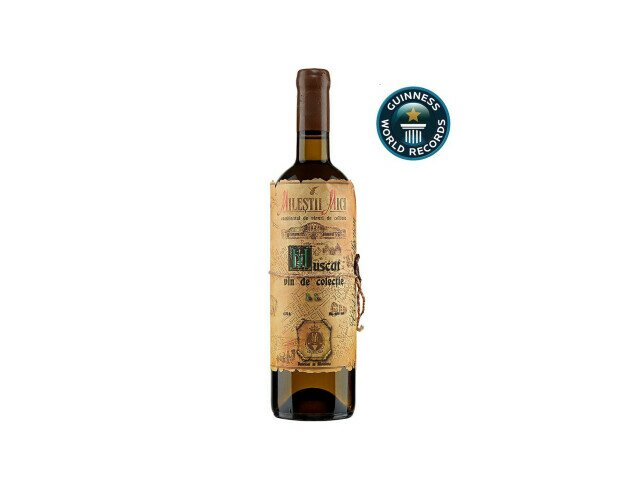 Colección de oro Muscat 2014. Vino blanco seco de colección, producido a partir de uvas moscatel