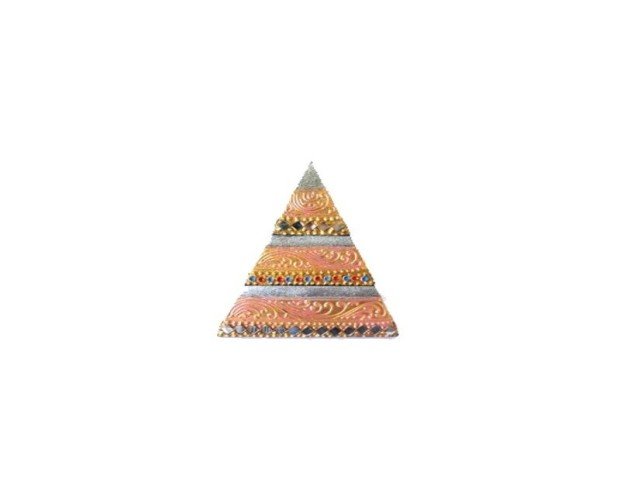 Joyero piramide. Con incrustaciones de cristal