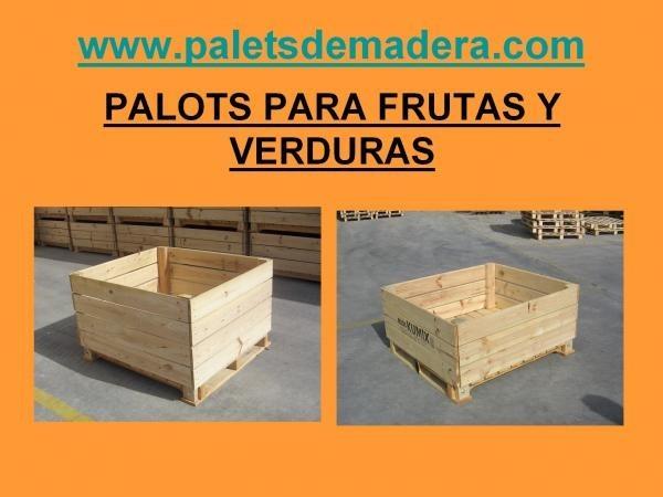 Palots para frutas. Embalajes de madera
