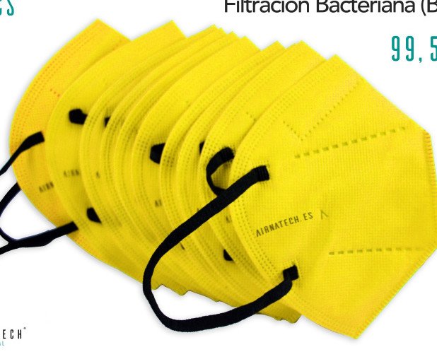 Mascarilla Higiénica Amarilla. Mascarilla higienica reutilizable , 20 lavados. color amarillo. BEF 99,9%