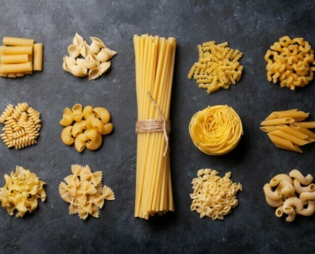Pasta Clásica.Varios tipos de pasta secca Italiana