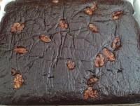 Planchas de Pastelería. Bizcocho de chocolate con nueces