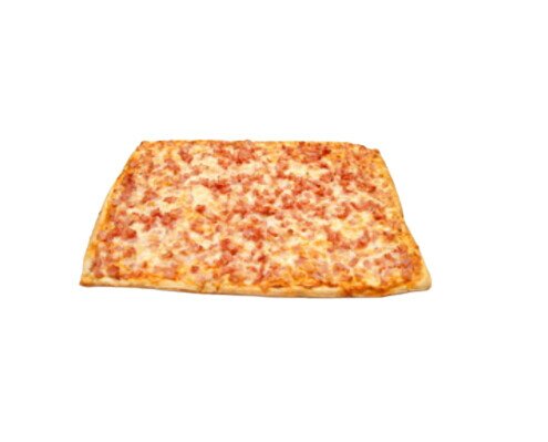 Pizza rectangular. 30 x 40 Margarita, York y Queso, Atún, 4 Quesos Salsa especial Bocalino, york y queso