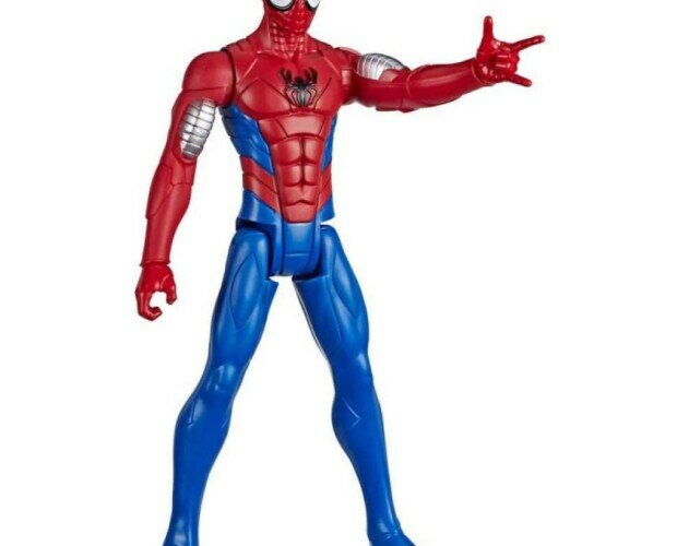 Spiderman warriors. Cuenta con 5 puntos de articulación. Figura de 30 cm