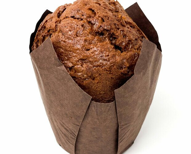 Muffin de chocolate sin gluten. El Muffin de chocolate es un producto delicioso debido al alto contenido de cacao