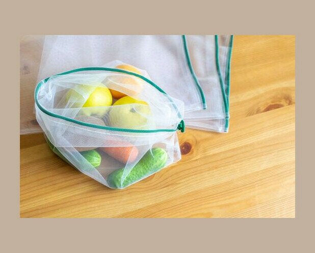 Bolsas de Malla. Bolsas de malla a la sección de frutas y verduras, son reutilizables