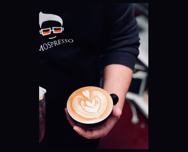 Taza de café. Técnica de Latte art.